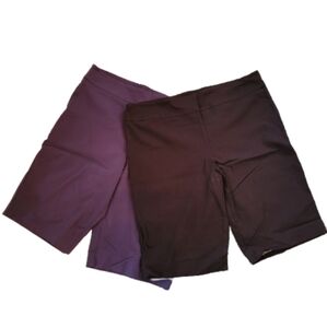 TWO PAIRS GEORGE Dress Shorts, Black and Navy Blue, Size 18 Short